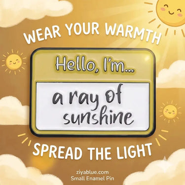 "Pin Your Mood" Enamel Pin Collection | Sassy Name Tag Pins - Ziya Blue