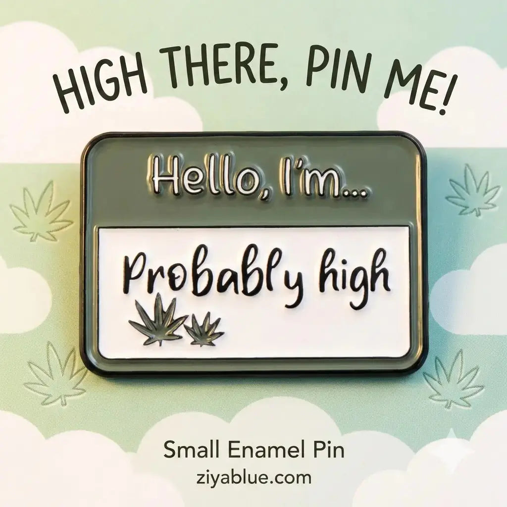 "Pin Your Mood" Enamel Pin Collection | Sassy Name Tag Pins - Ziya Blue