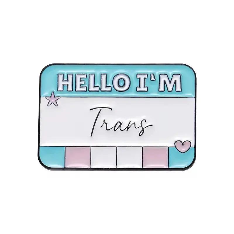 "Pin Your Mood" Enamel Pin Collection | Sassy Name Tag Pins - Ziya Blue