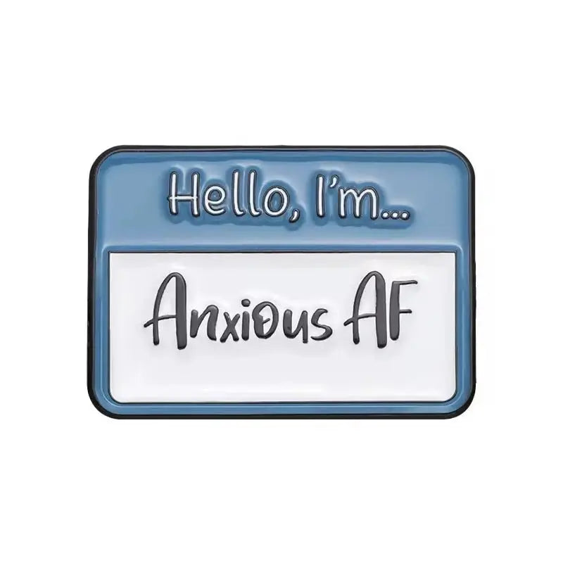 "Pin Your Mood" Enamel Pin Collection | Sassy Name Tag Pins - Ziya Blue