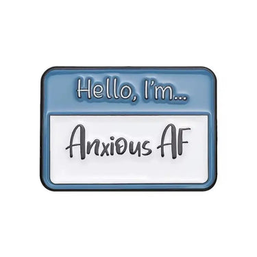 "Pin Your Mood" Enamel Pin Collection | Sassy Name Tag Pins - Ziya Blue