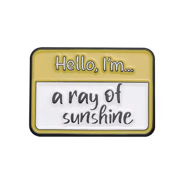 "Pin Your Mood" Enamel Pin Collection | Sassy Name Tag Pins - Ziya Blue