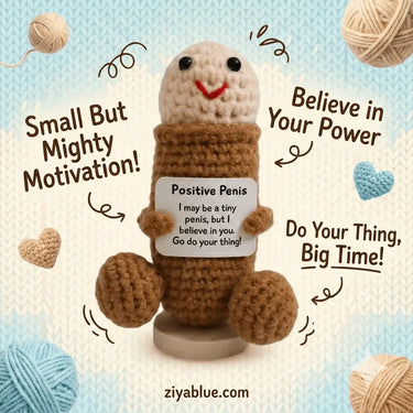 Positive Penis Crochet – The "Big Energy" Pocket Companion - Ziya Blue