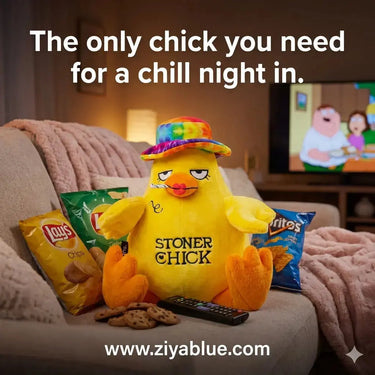 Punchkins Stoner Chick Plush | 5" Weighted Smoking Buddy - Ziya Blue