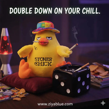 Punchkins Stoner Chick Plush | 5" Weighted Smoking Buddy - Ziya Blue
