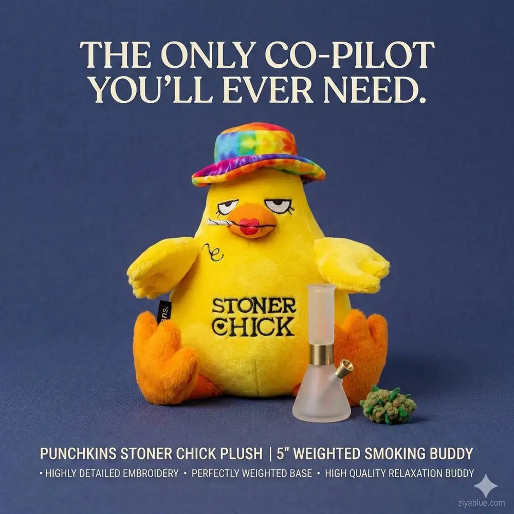 Punchkins Stoner Chick Plush | 5" Weighted Smoking Buddy - Ziya Blue