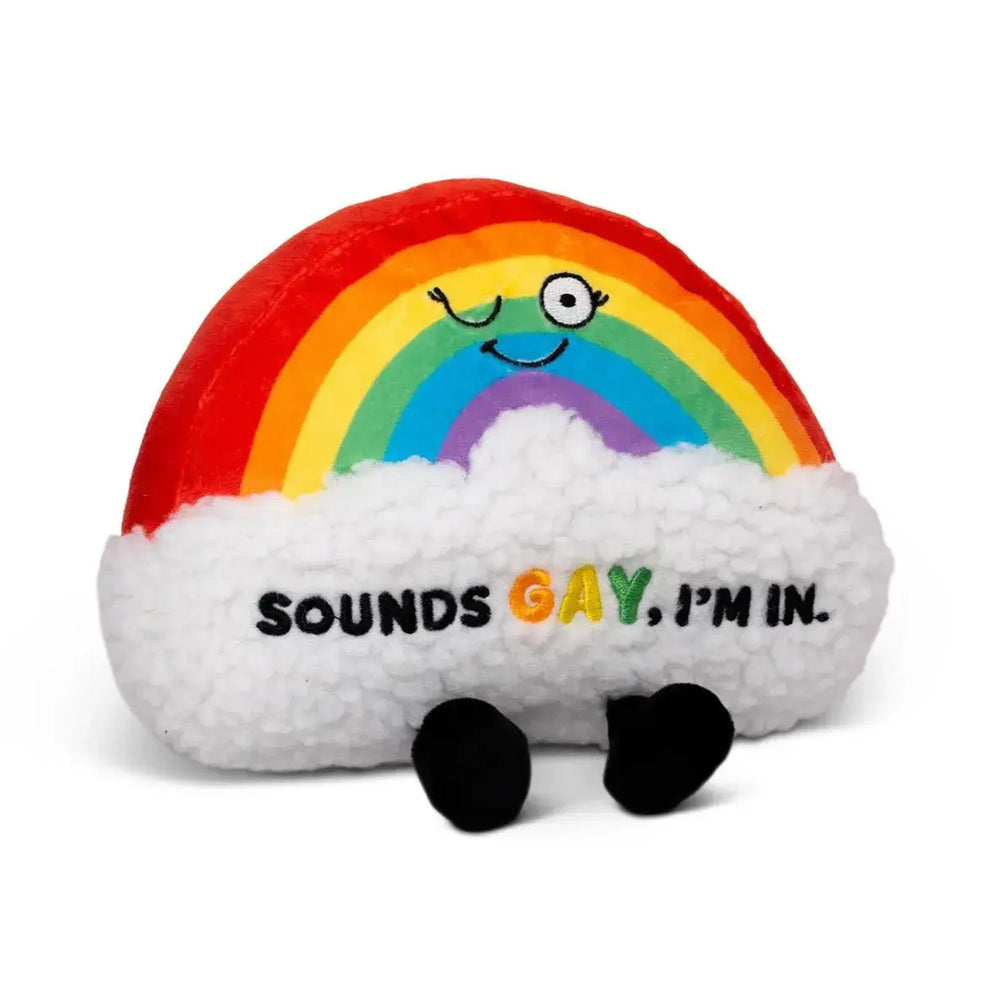 Rainbow GAY Plush - The Stand Proud Mascot - Ziya Blue