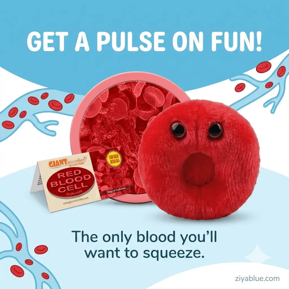 Red Blood Cell (Erythrocyte) Plush - Ziya Blue