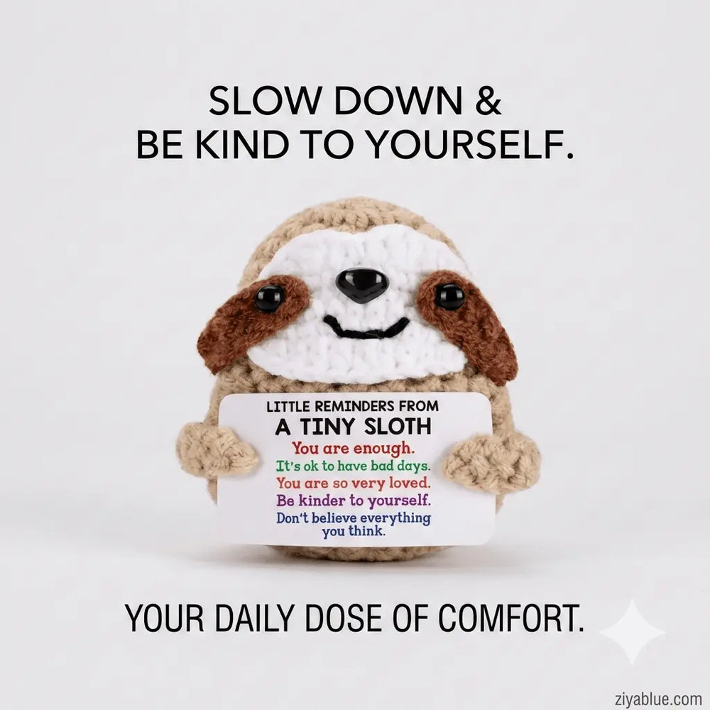 Sloth & Positivity: Your Cozy Companion! 🦥✨ Ziya Blue