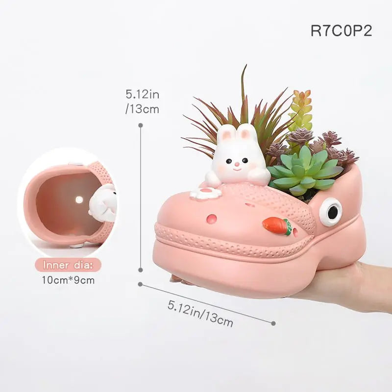 Sole Mates Clog Planter | Animal Shoe Pot (4 Styles) Ziya Blue