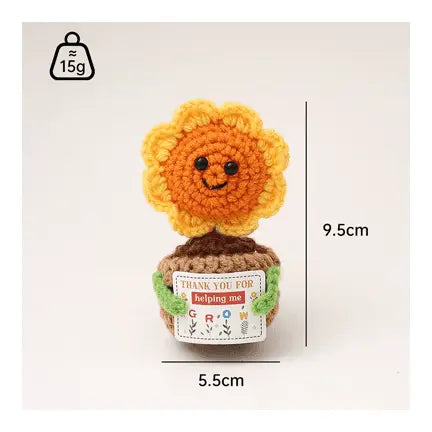 Sunflower Crochet Helping Me Grow Ziya Blue