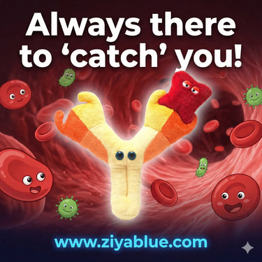 Antibody Plush Toy - The Immune System Superhero - Ziya Blue
