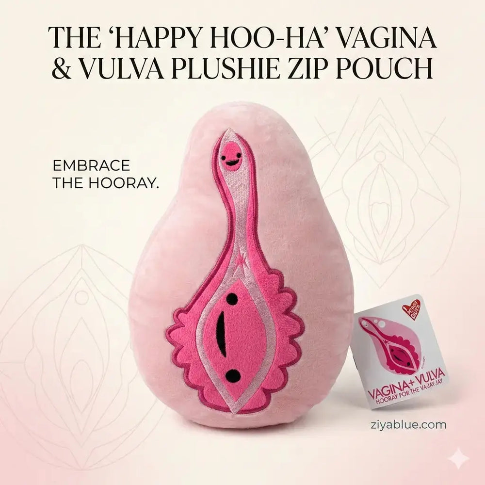 The "Happy Hoo-Ha" Vagina Plushie Zip Pouch I Heart Guts