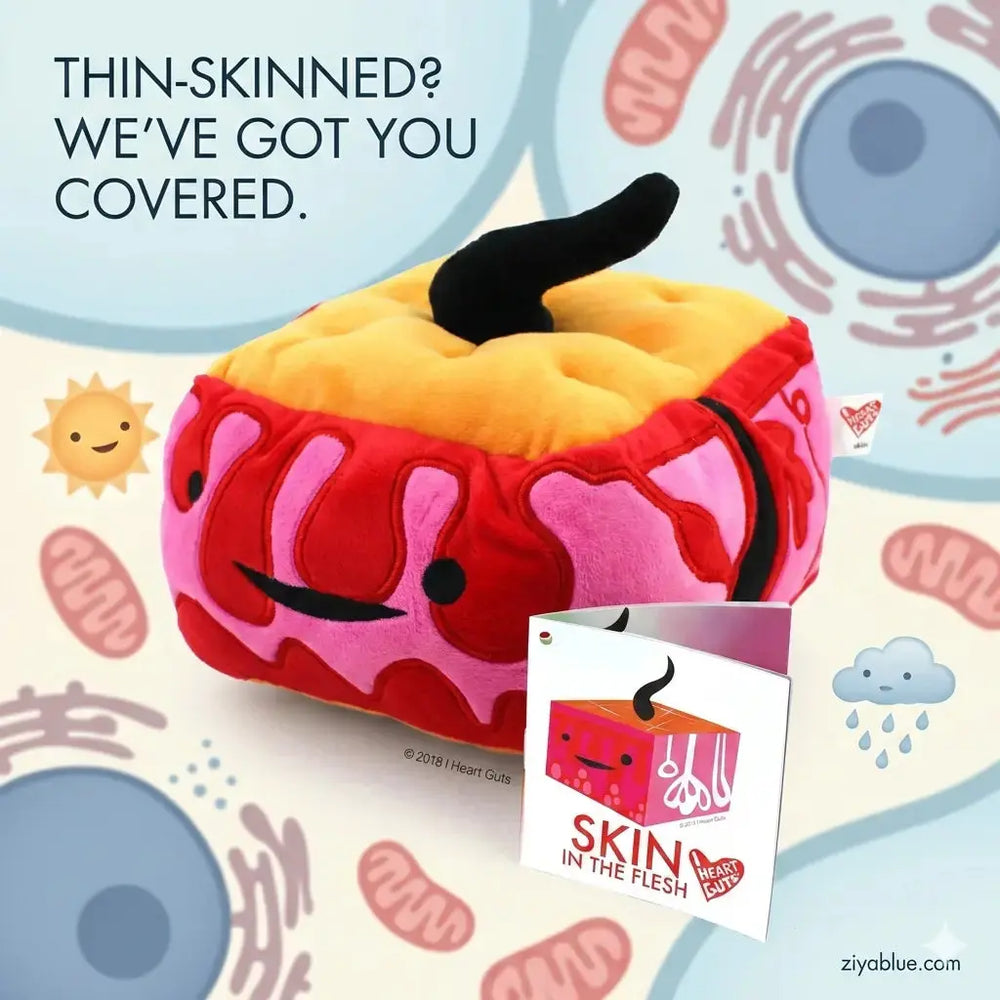 The "In The Flesh" Skin Plushie & Dermis Pillow I Heart Guts Ziya Blue