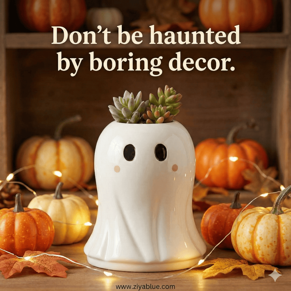 Sweet Ghost Flower Vase - Ziya Blue