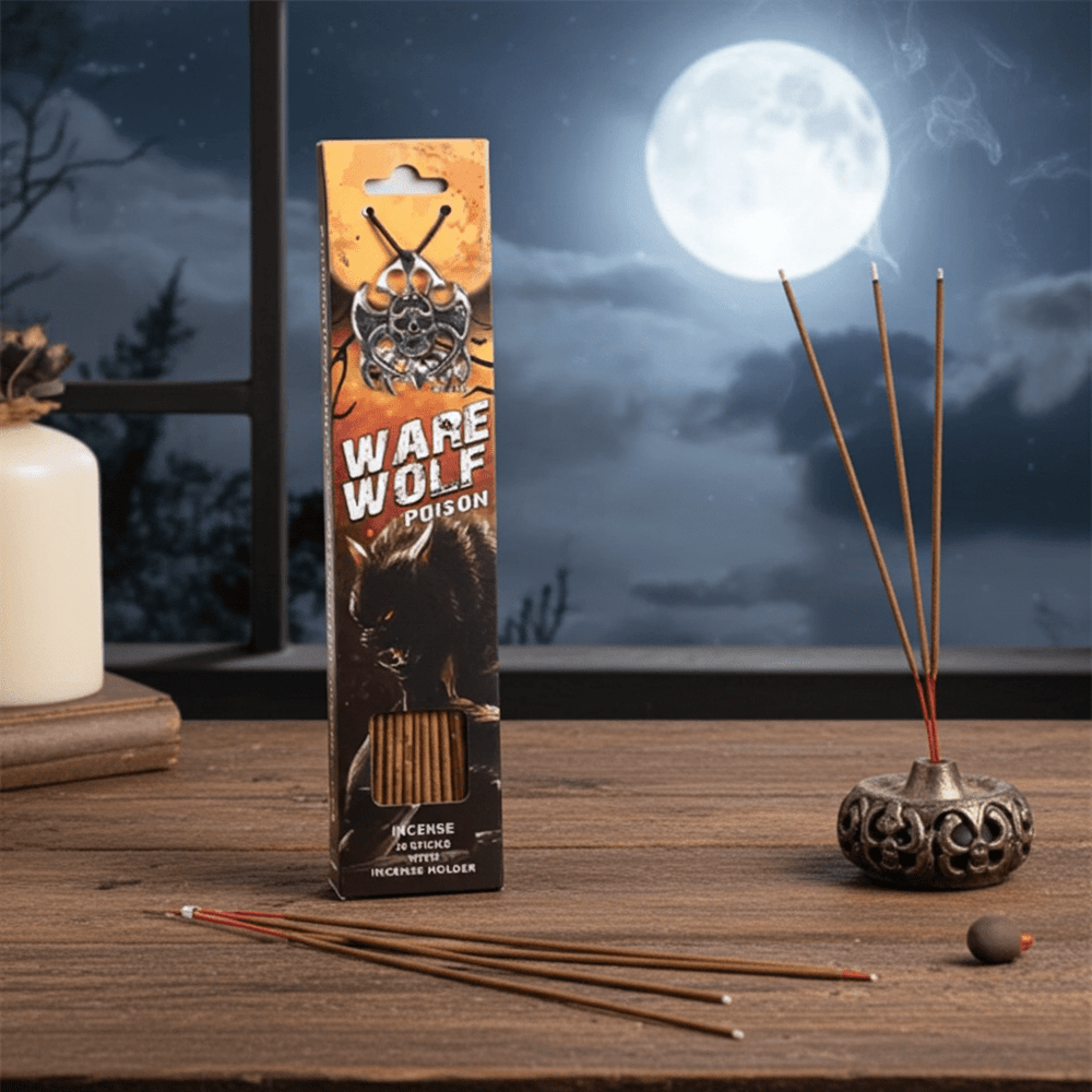 After Dark Gothic Incense Stick Werewolf Poison (vanilla) - Ziya Blue