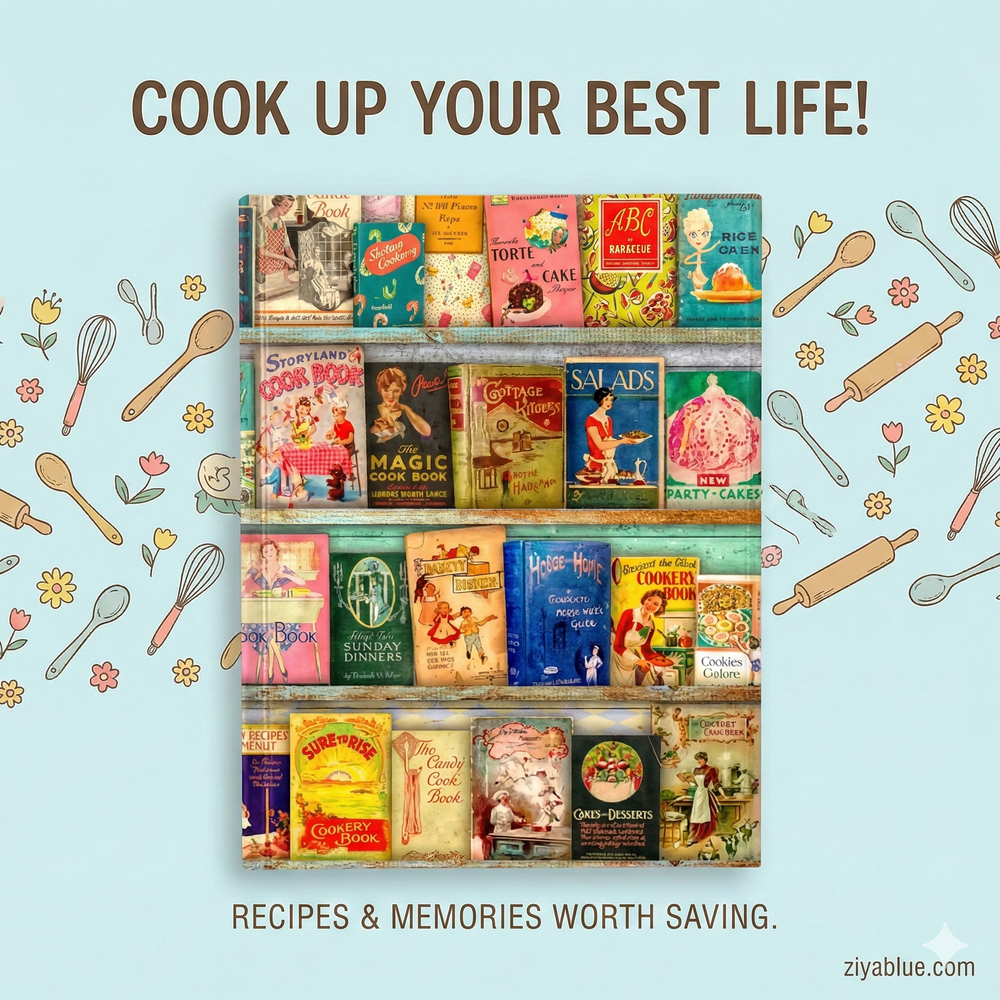 Aimee Stewart: Vintage Cookery Journal 🍽️✨ - Ziya Blue