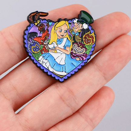 Alice Heart Enamel Pin - Ziya Blue