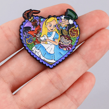 Alice Heart Enamel Pin - Ziya Blue