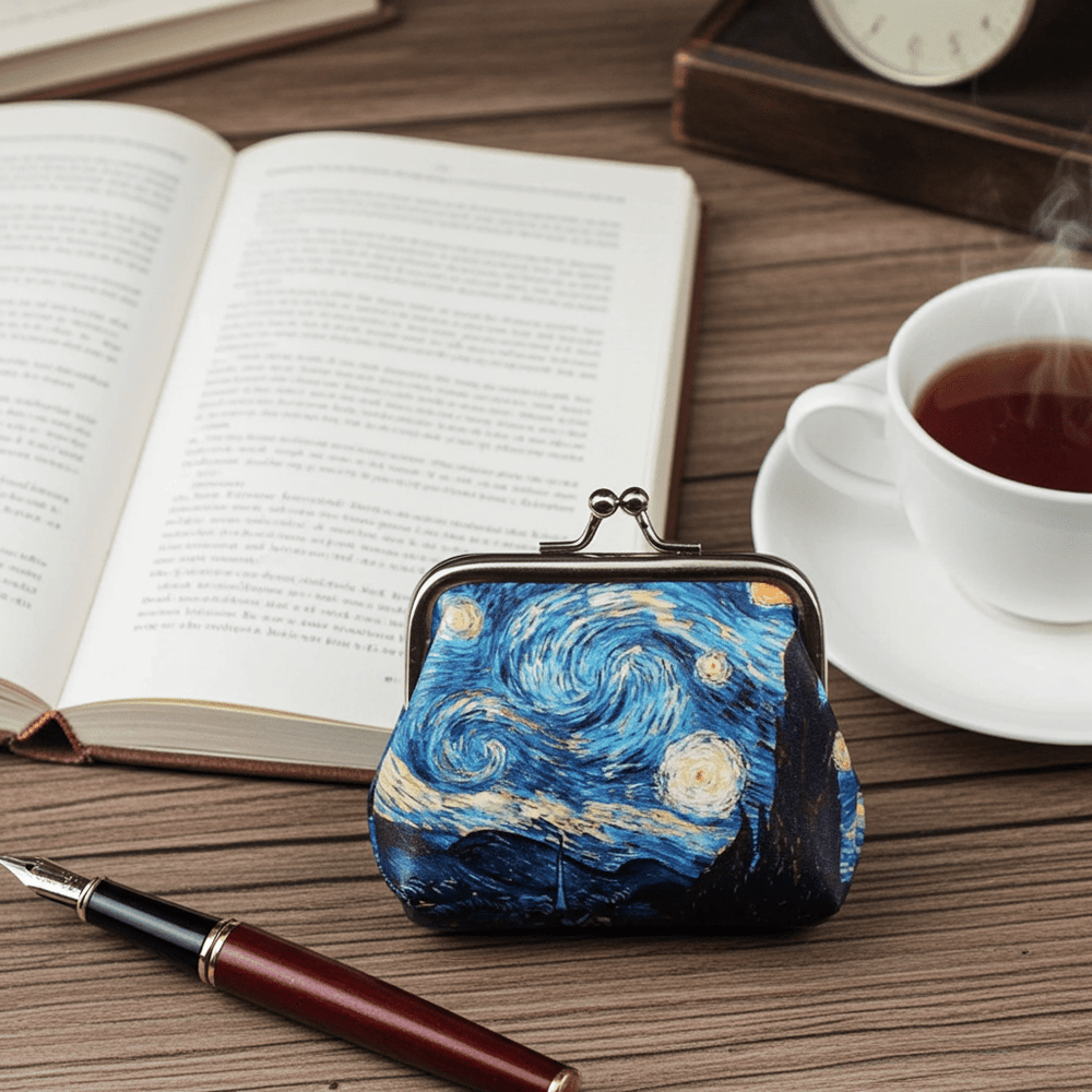 Art Inspired Coin Purse - Ziya Blue