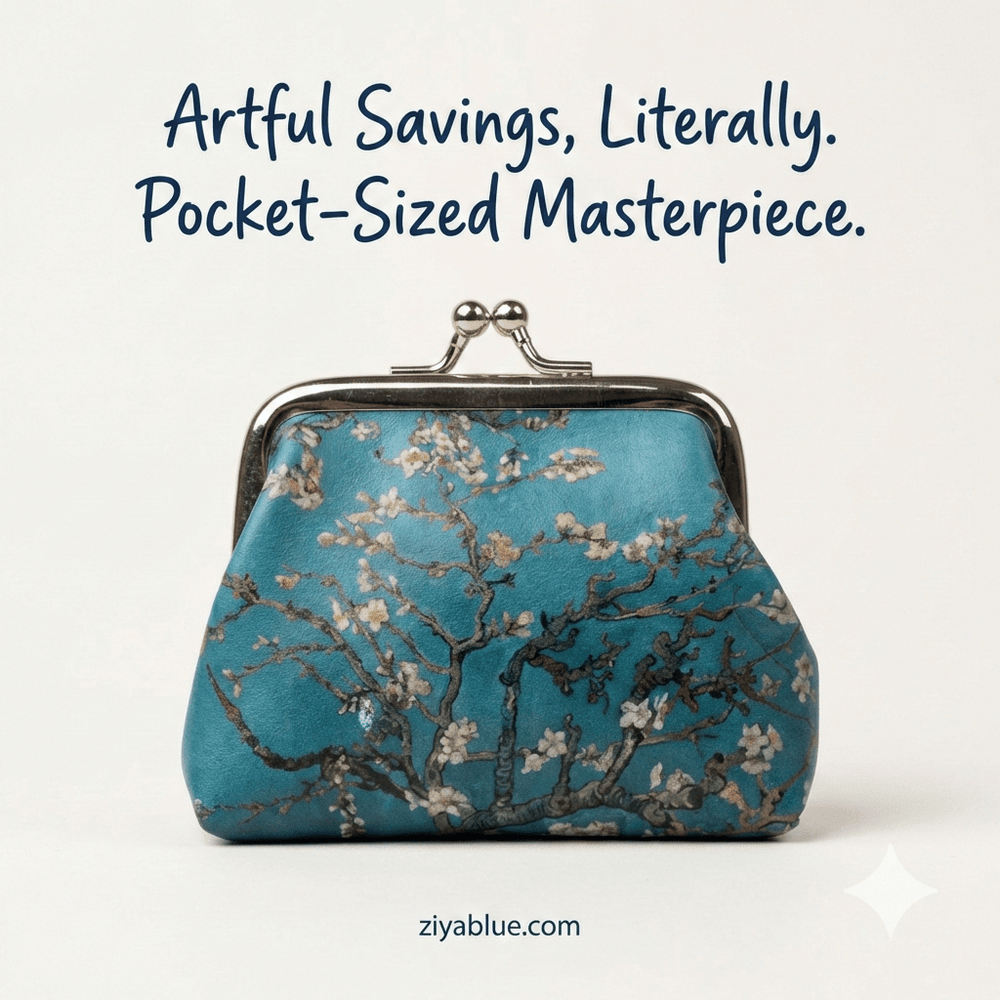 Art Inspired Coin Purse – The "Masterpiece" Mini Pouch - Ziya Blue