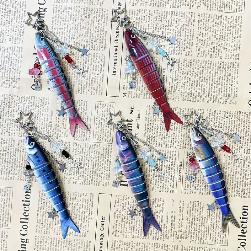 Assorted Fish Lure Keychain - Ziya Blue