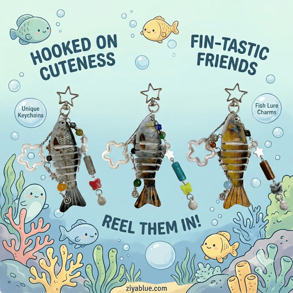 Assorted Fish Lure Keychain – The "Keeper" (Picker's Choice) - Ziya Blue