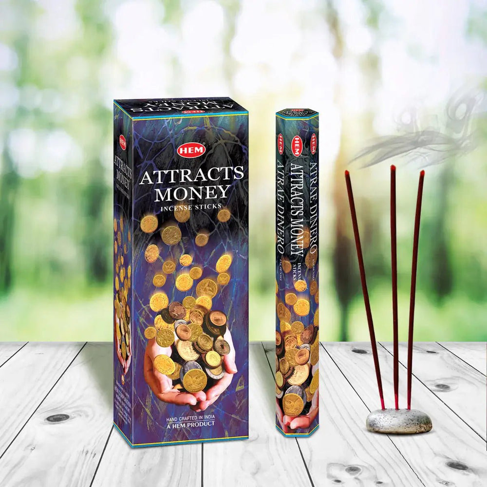 Attracts Money Square Incense Sticks (10 g) 💰✨ - Ziya Blue