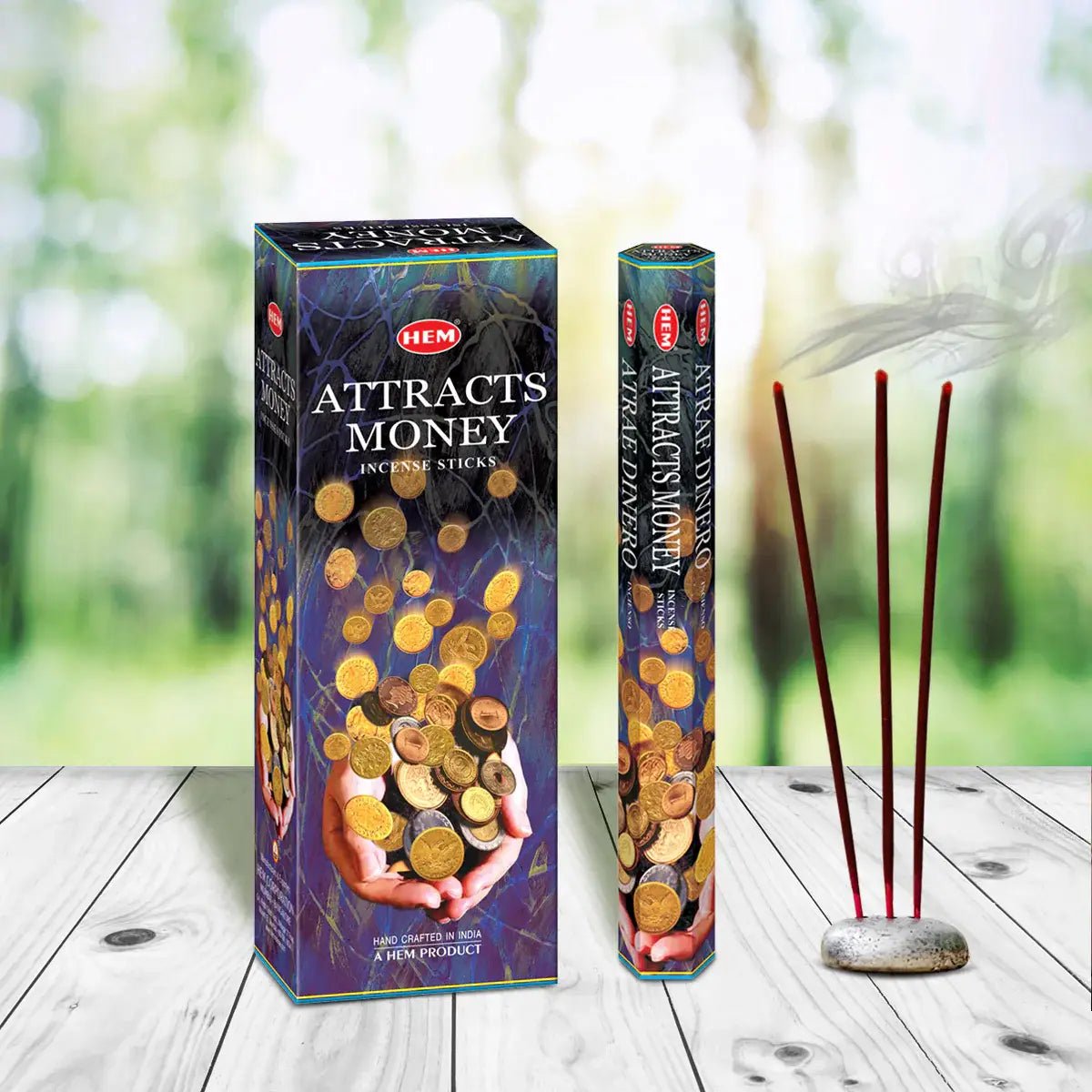Attracts Money Square Incense Sticks (10 g) 💰✨ - Ziya Blue