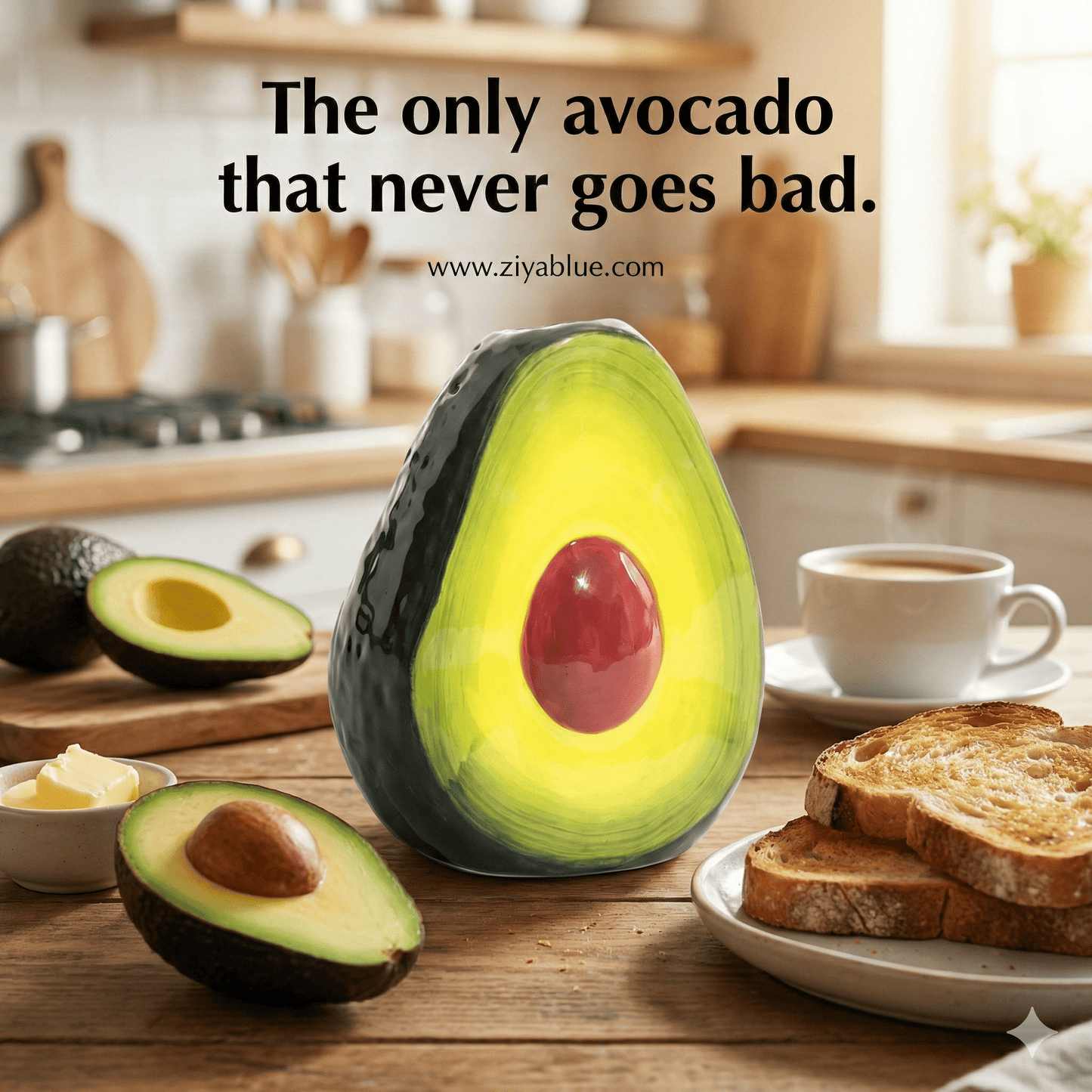 Avocado Stem Vase | Quirky Home Decor - Ziya Blue