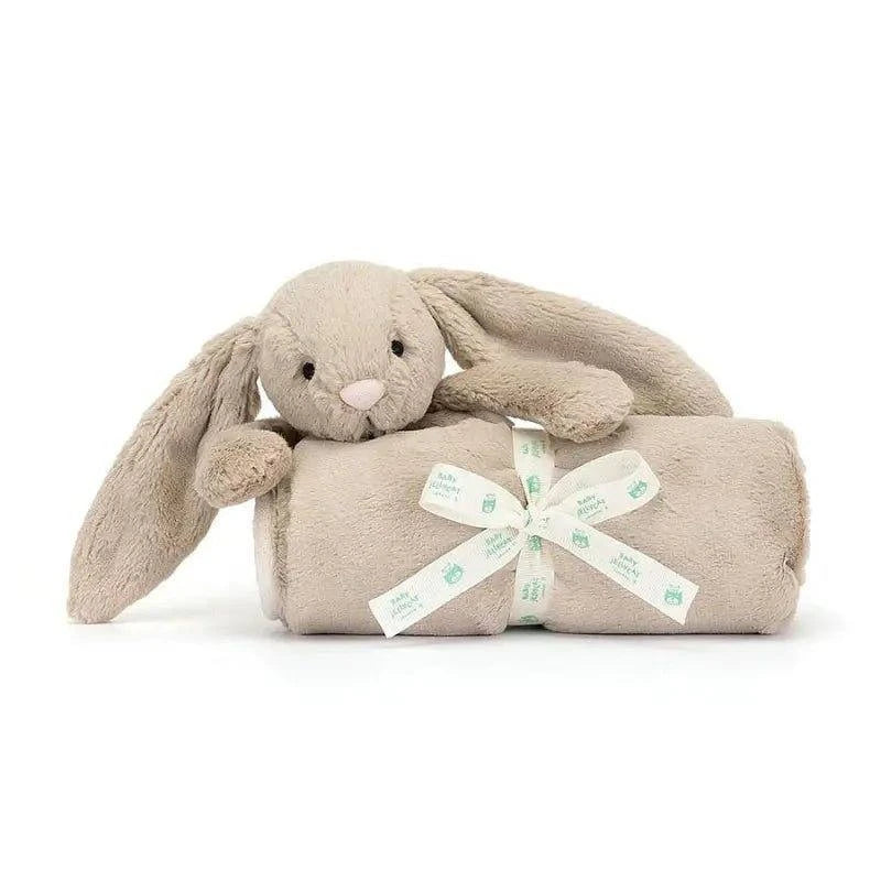 Bashful Beige Bunny Blankie - Ziya Blue