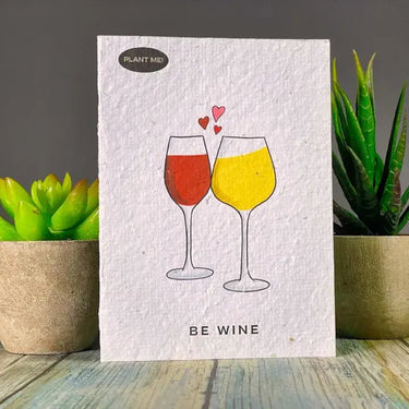 Be Wine Valentines Day Card - Ziya Blue
