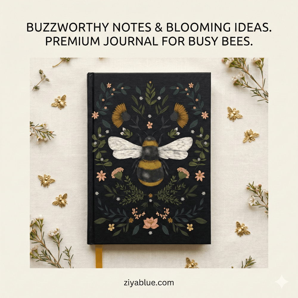 Bee Foiled Journal by Jade Mosinski 🐝✨ - Ziya Blue