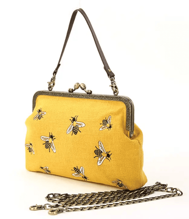 Bees Kisslock Bag 🐝✨ - Ziya Blue
