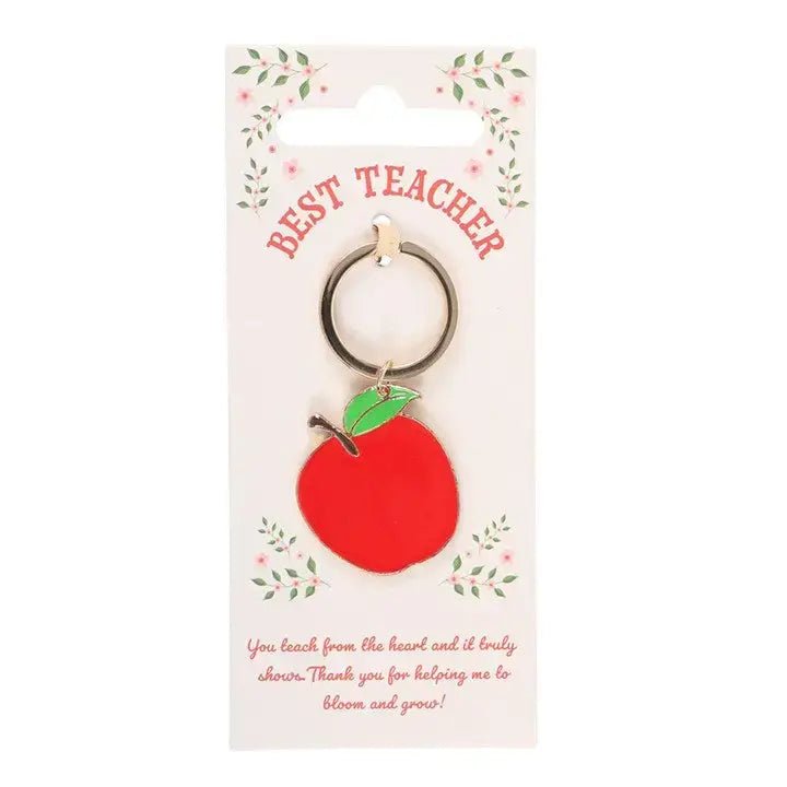 Best Teacher Apple Keyring - Ziya Blue