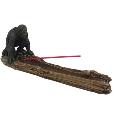 Bigfoot on Log Incense Burner - Ziya Blue