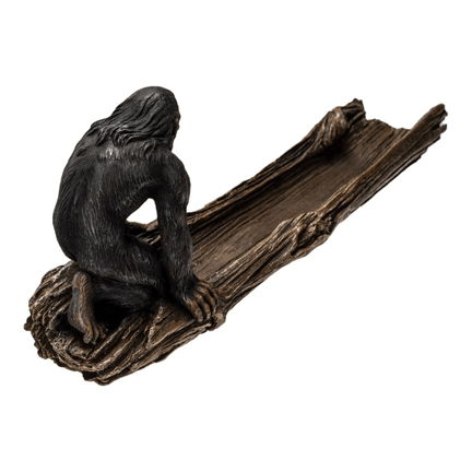 Bigfoot on Log Incense Burner - Ziya Blue