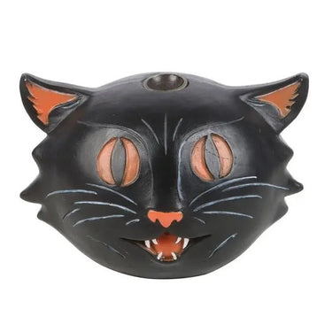 Black Cat Backflow Incense Burner - Ziya Blue