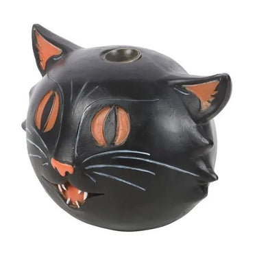 Black Cat Backflow Incense Burner - Ziya Blue
