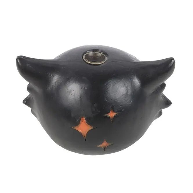 Black Cat Backflow Incense Burner - Ziya Blue