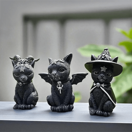 Black Cat Figurine - Ziya Blue