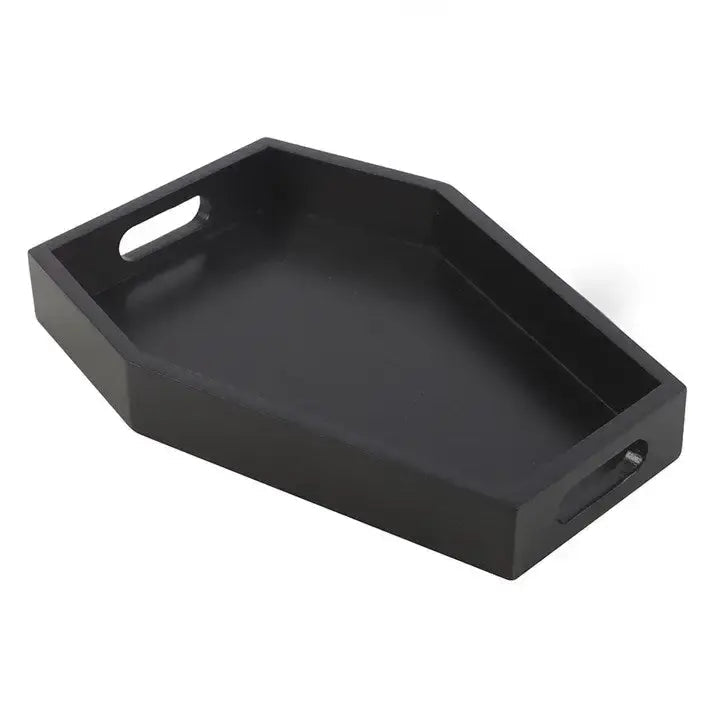 Black Gothic Coffin Shaped Gothic Trinket Tray - Ziya Blue