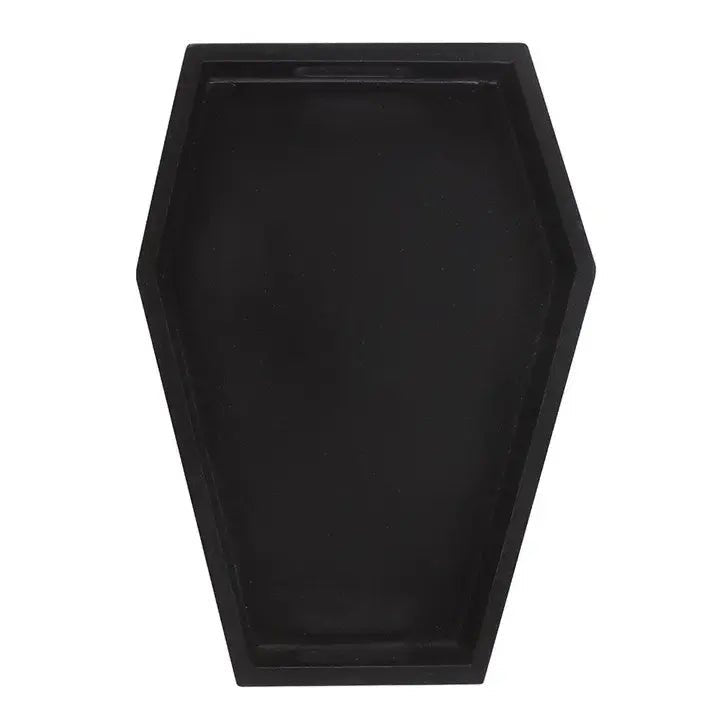 Black Gothic Coffin Shaped Gothic Trinket Tray - Ziya Blue
