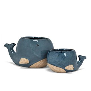 Blue Whale Planter - Ziya Blue