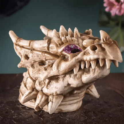 Bone Dragon Head Incense Burner - Ziya Blue