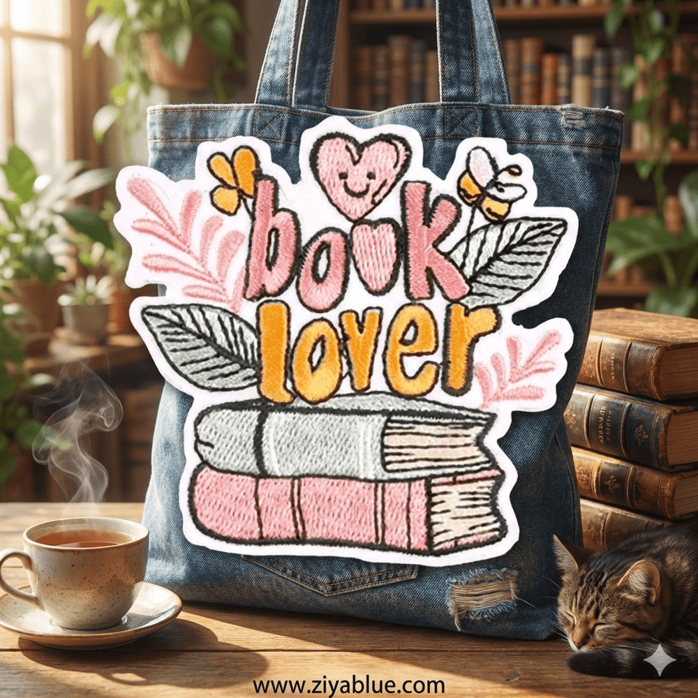 Book Lover Patch - Ziya Blue