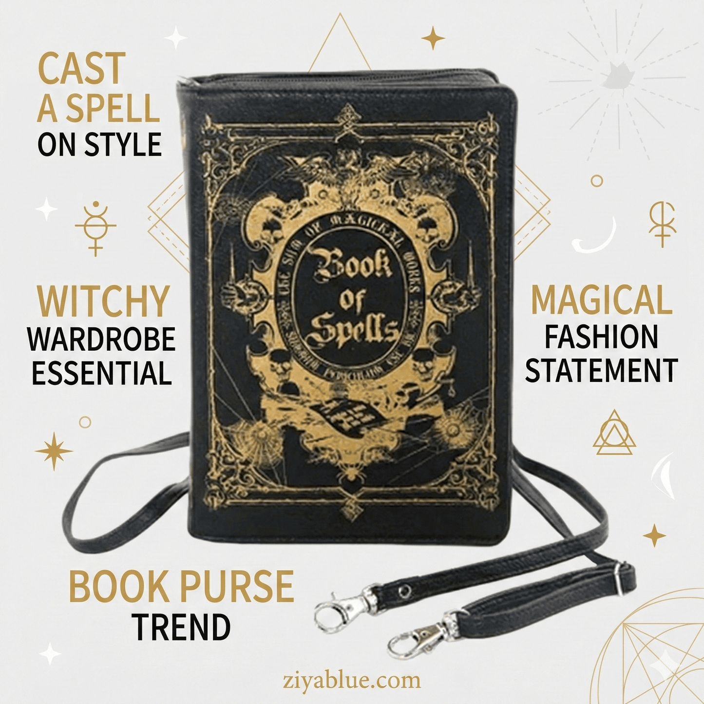 Book of Spells Clutch - Ziya Blue