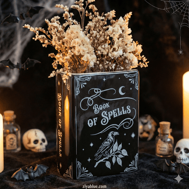 Book of Spells Gothic Flower Vase - Ziya Blue