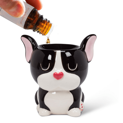 Boston Terrier Dog Oil Warmer - Ziya Blue