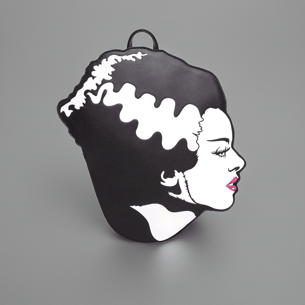 Bride of Frankenstein Head Shaped Backpack - Ziya Blue